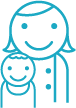 子を抱くナースイラスト