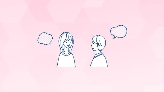 会話する人のイラスト