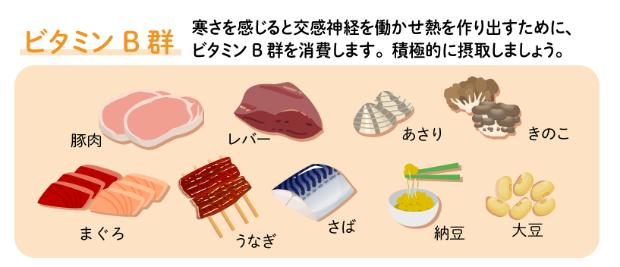ビタミンB群のイラスト