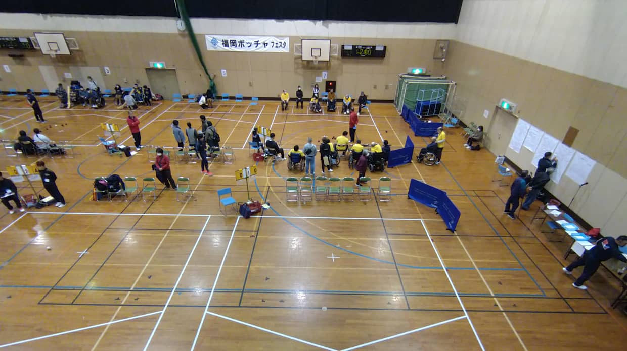 ボッチャ大会に参加の様子