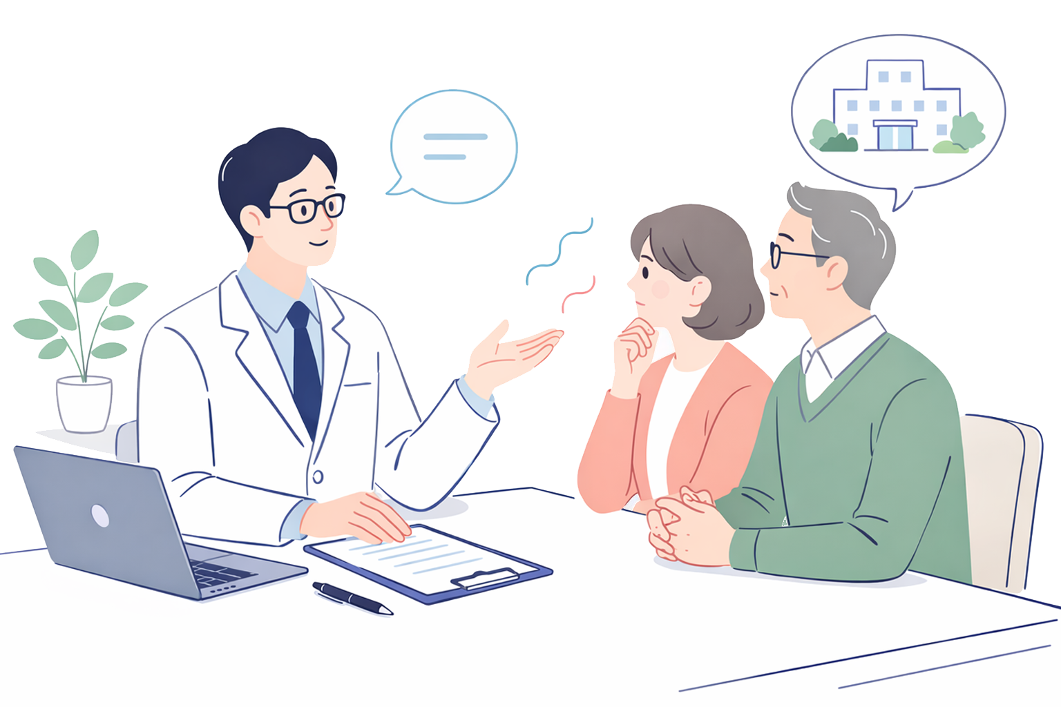 ご家族のみで医師に相談している