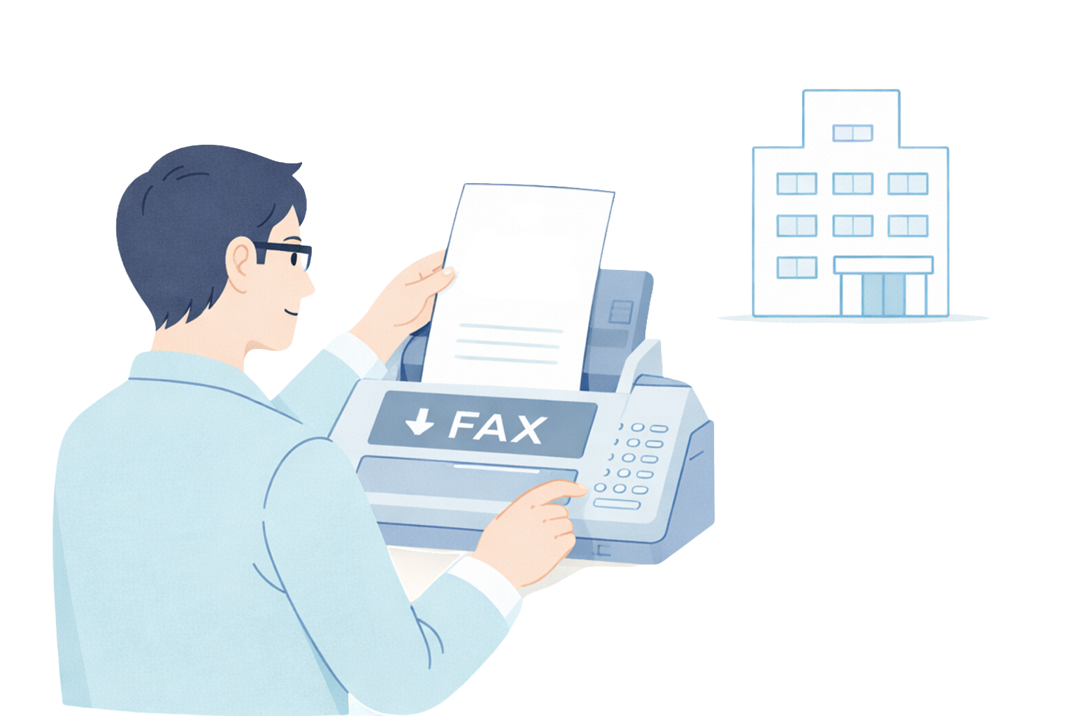 主治医が油山病院にFAXを送る