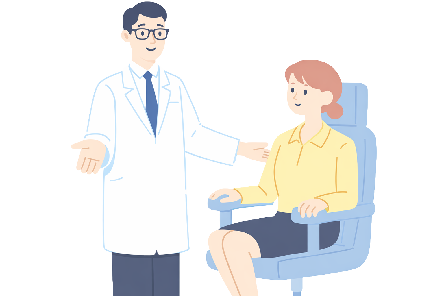 椅子にゆったりと座ります