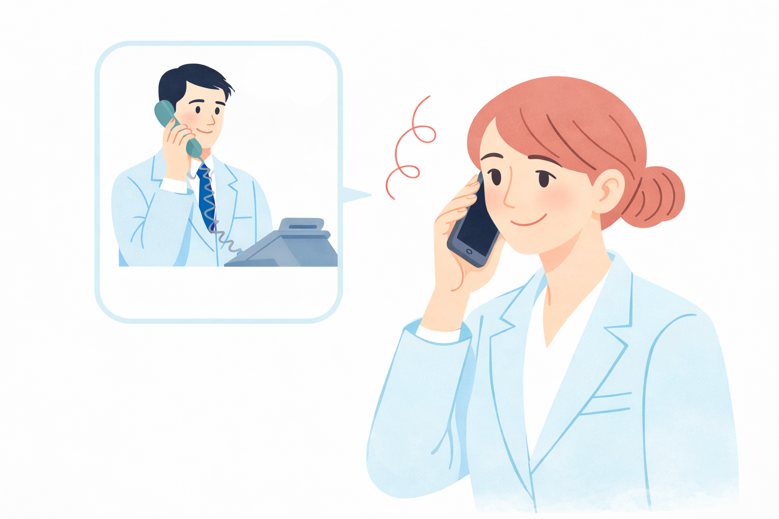 主治医から精神科医へ電話